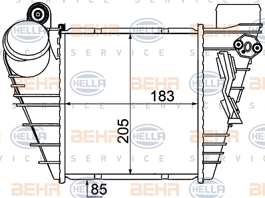 Chłodnica powietrza doładowującego 8ML 376 776-051 BEHR HELLA SERVICE
