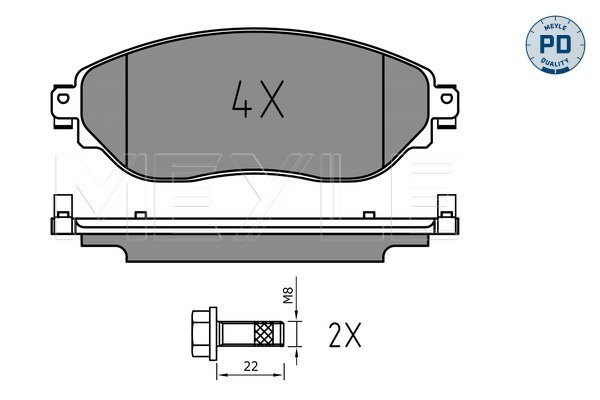 Klocki hamulcowe - komplet, MEYLE-PD: Advanced performance and design. 025 220 8718/PD MEYLE Products