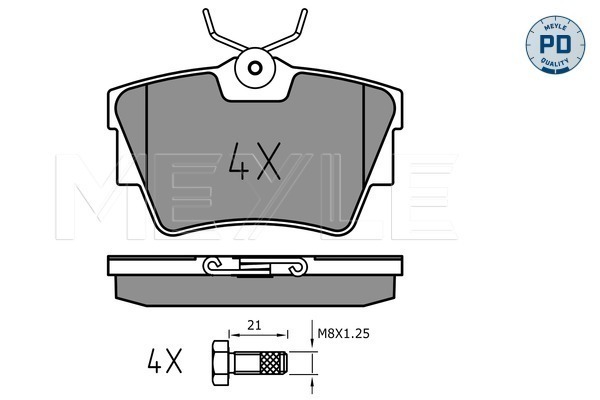 Klocki hamulcowe - komplet, MEYLE-PD: Advanced performance and design. 025 239 8017/PD MEYLE Products
