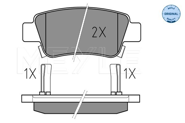 Klocki hamulcowe - komplet, MEYLE-ORIGINAL: True to OE. 025 246 3516/W MEYLE Products
