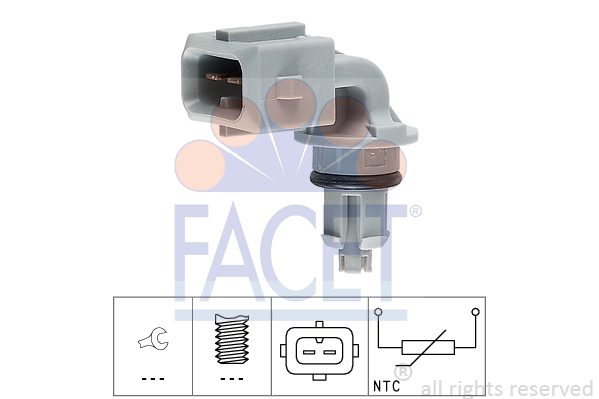 Czujnik, temperatura powietrza dolotowego, Made in Italy - OE Equivalent wyprzedaż 10.4005 FACET EPS