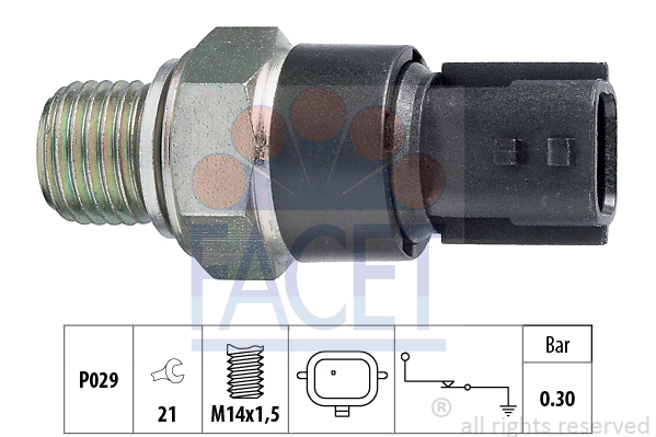 Włącznik ciśnieniowy oleju, Made in Italy - OE Equivalent 7.0181 FACET EPS