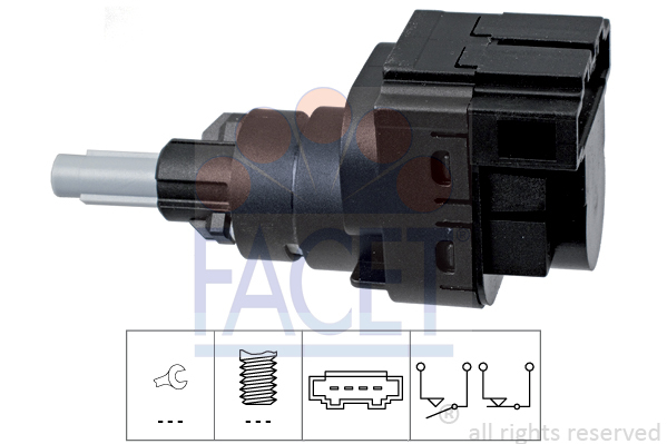 Włącznik świateł STOP, Made in Italy - OE Equivalent 7.1228 FACET EPS