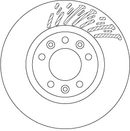 Tarcza hamulcowa DF6657 TRW