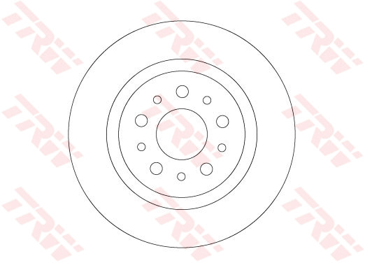 Tarcza hamulcowa DF6714 TRW