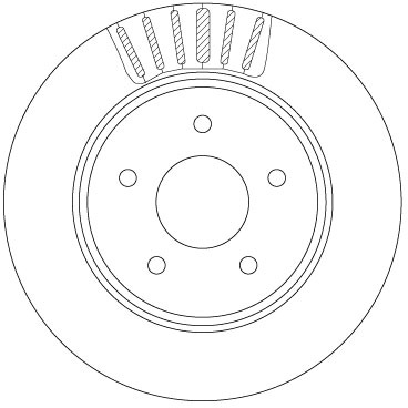 Tarcza hamulcowa DF6789 TRW
