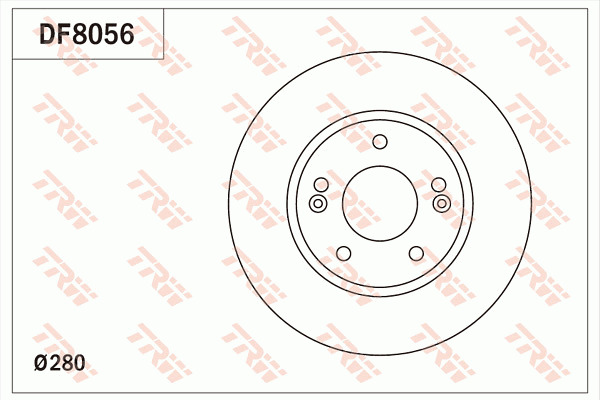 Tarcza hamulcowa DF8056 TRW