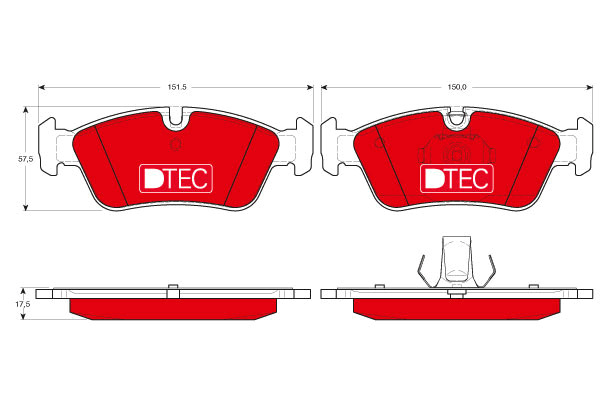 Klocki hamulcowe - komplet, DTEC COTEC GDB1348DTE TRW