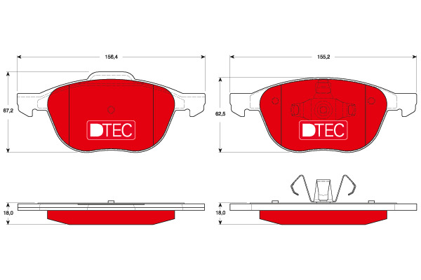 Klocki hamulcowe - komplet, DTEC COTEC GDB1583DTE TRW
