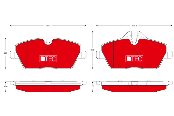 Klocki hamulcowe - komplet, DTEC COTEC GDB1611DTE TRW