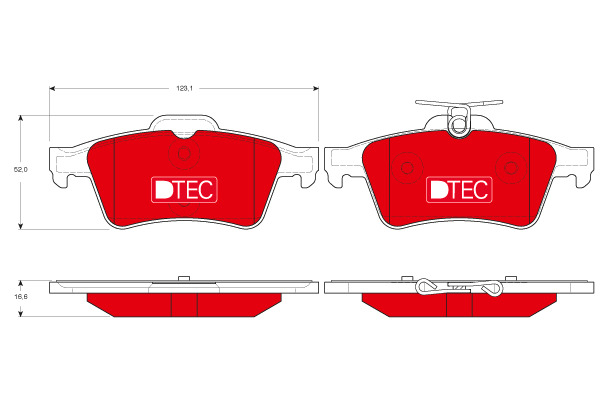 Klocki hamulcowe - komplet, DTEC COTEC GDB1621DTE TRW