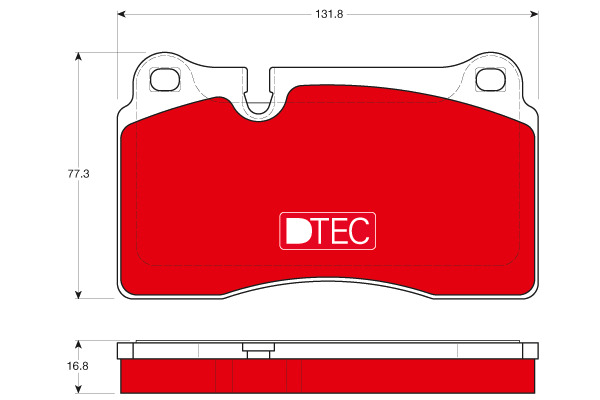 Klocki hamulcowe - komplet, DTEC COTEC GDB1670DTE TRW