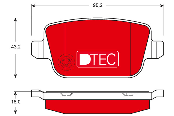 Klocki hamulcowe - komplet, DTEC COTEC GDB1732DTE TRW