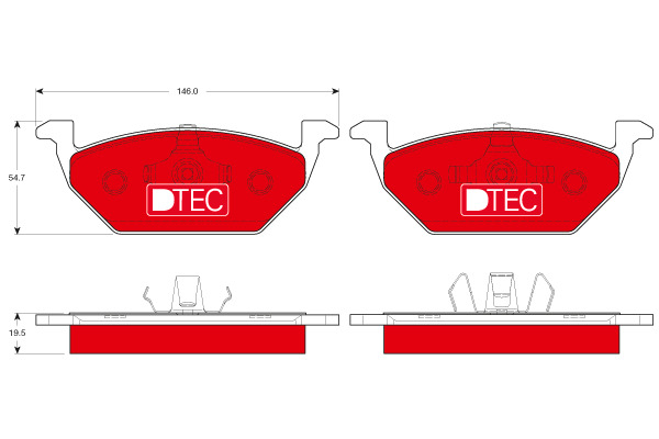 Klocki hamulcowe - komplet, DTEC COTEC GDB1984DTE TRW