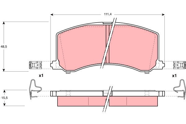 Klocki hamulcowe - komplet GDB3091 TRW