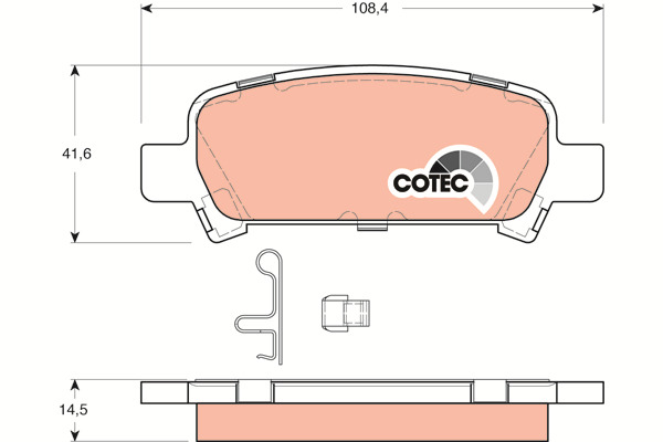 Klocki hamulcowe - komplet, COTEC GDB3223 TRW
