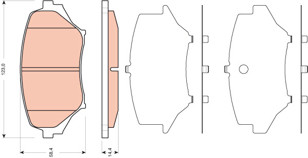 Klocki hamulcowe - komplet GDB3401 TRW