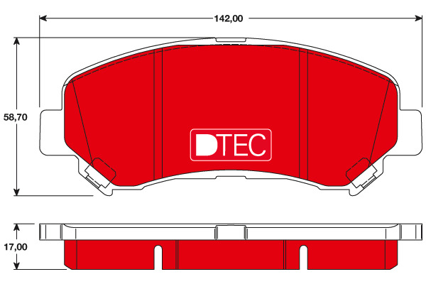 Klocki hamulcowe - komplet, DTEC COTEC GDB3467DTE TRW