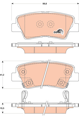 Klocki hamulcowe - komplet, COTEC GDB3494 TRW