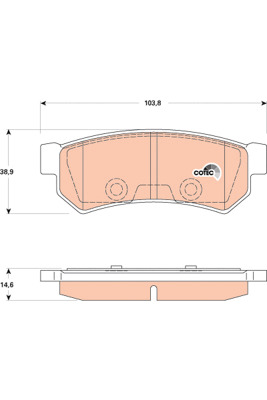 Klocki hamulcowe - komplet, COTEC GDB4178 TRW