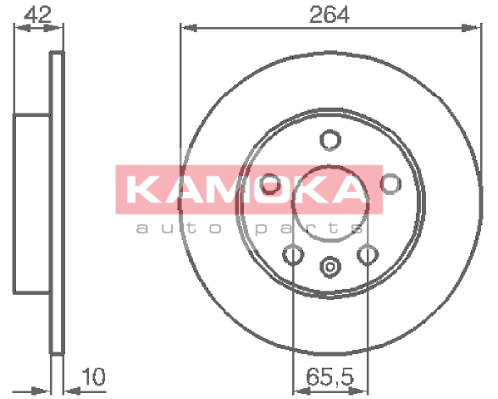 Tarcza hamulcowa, KAMOKA 1032088 KAMOKA