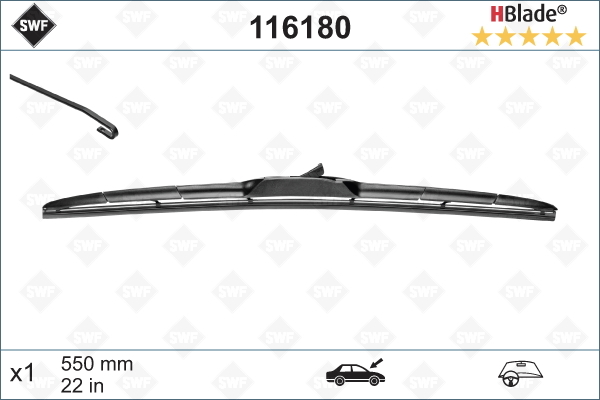 Pióro wycieraczki, DAS ORIGINAL HBLADE 116180 SWF