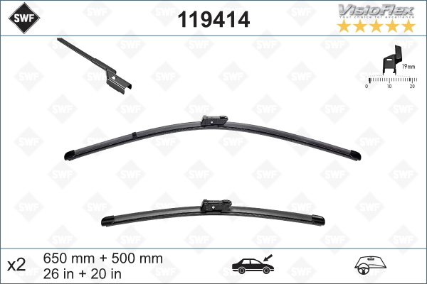 Pióro wycieraczki, ORIGINAL VISIOFLEX SET 119414 SWF
