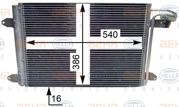 Chłodnica klimatyzacji - skraplacz 8FC 351 301-044 HELLA
