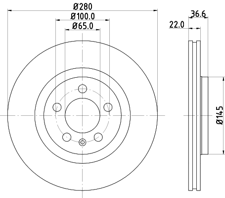 Tarcza hamulcowa, PRO High Carbon 8DD 355 127-301 HELLA