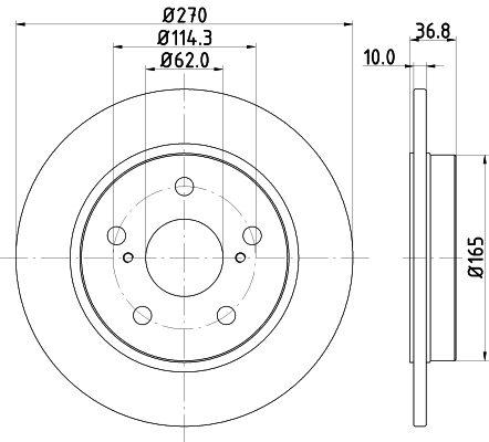 Tarcza hamulcowa, PRO 8DD 355 118-971 HELLA