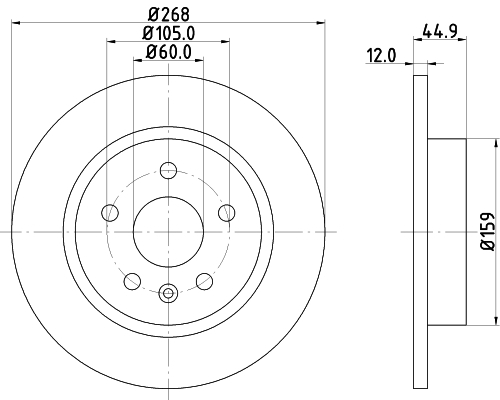 Tarcza hamulcowa, PRO 8DD 355 116-581 HELLA
