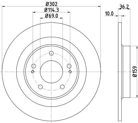 Tarcza hamulcowa, PRO 8DD 355 120-431 HELLA