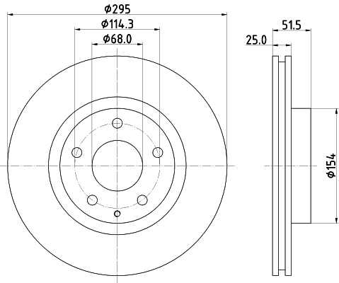 Tarcza hamulcowa, PRO 8DD 355 120-451 HELLA