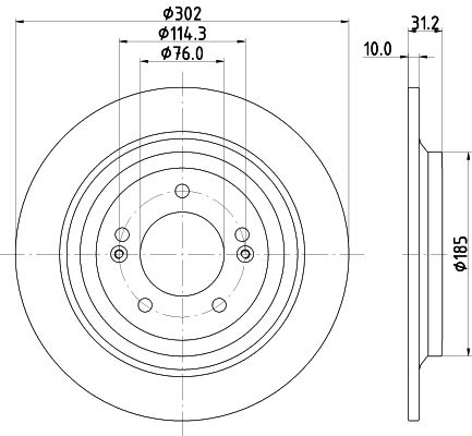 Tarcza hamulcowa, PRO 8DD 355 126-681 HELLA