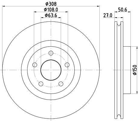 Tarcza hamulcowa, PRO 8DD 355 132-291 HELLA