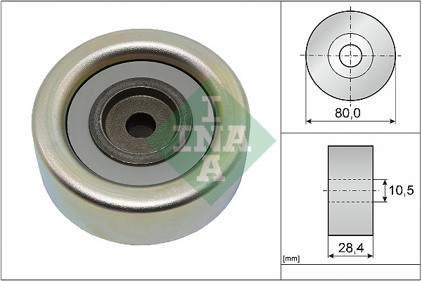 Rolka prowadząca pasek wieloklinowy 532 0933 10 INA