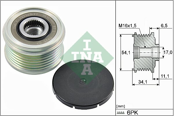 Alternator - sprzęgło jednokierunkowe 535 0179 10 INA