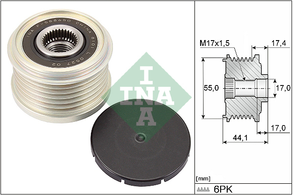 Alternator - sprzęgło jednokierunkowe 535 0312 10 INA