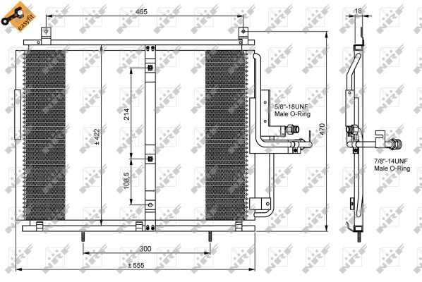 Chłodnica klimatyzacji - skraplacz, EASY FIT 35244 NRF