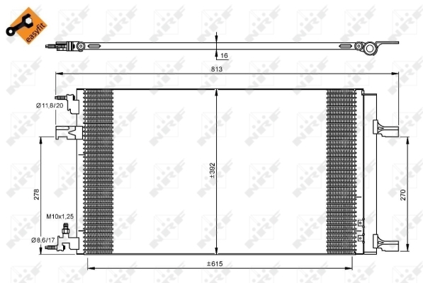 Chłodnica klimatyzacji - skraplacz, EASY FIT 35919 NRF
