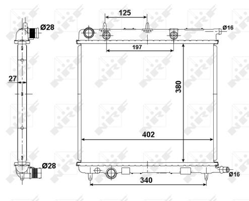 Chłodnica, układ chłodzenia silnika, EASY FIT 50439 NRF