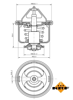 Termostat układu chłodzenia, EASY FIT 725026 NRF