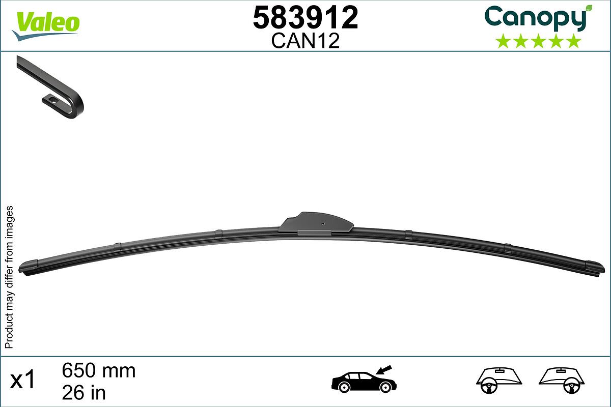 PIÓRO WYCIERACZKI 650MM CANOPY UPGRADE 583912 VALEO