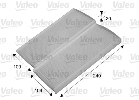 Filtr kabinowy przeciwpyłkowy, VALEO ESSENTIAL 715649 VALEO