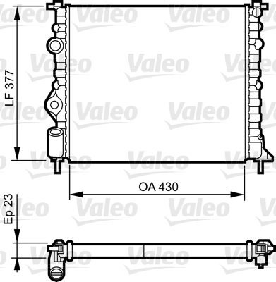 Chłodnica, układ chłodzenia silnika 731378 VALEO
