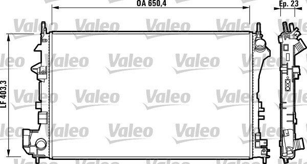 Chłodnica, układ chłodzenia silnika 732879 VALEO