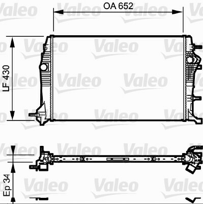 Chłodnica, układ chłodzenia silnika 735181 VALEO
