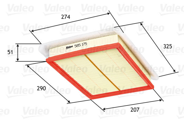 Filtr powietrza 585175 VALEO
