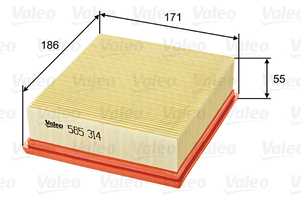 Filtr powietrza 585314 valeo