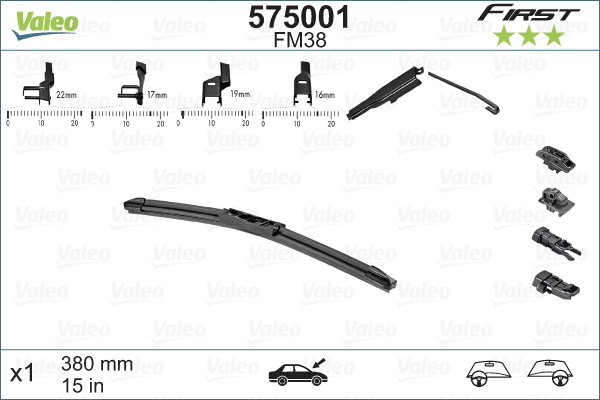 Pióro wycieraczki, FIRST MULTICONNECTION 575001 VALEO